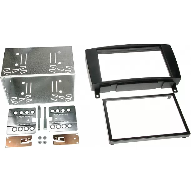 2-DIN Paneel Mercedes Benz CLK (W209) 2004-2010 Kleur: Zwart