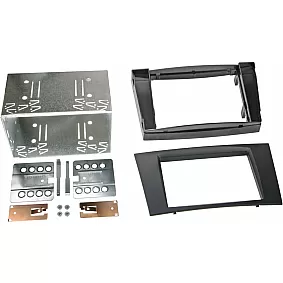 2-DIN Paneel Mercedes Benz E-klasse (W211)  CLS-Klasse (C219) - Kleur: Zwart