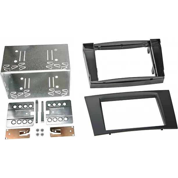 2-DIN Paneel Mercedes Benz E-klasse (W211) CLS-Klasse (C219) - Kleur: Zwart 2-DIN Paneel Mercedes Benz E-klasse (W211) CLS-Klasse (C219) - Kleur: Zwart