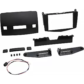 2-DIN Paneel Mercedes Benz C-Klasse ( W204)(S204)  2007-2011 Kleur: Zwart