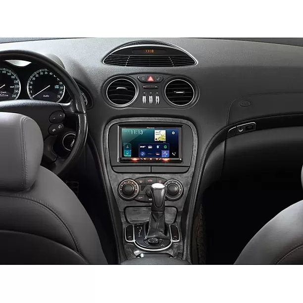 2-DIN Paneel Mercedes Benz SL-Klasse R230 2001-2005 - Kleur: Zwart