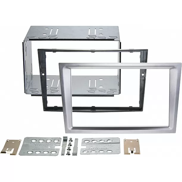 2-DIN Paneel Div. Modellen: Opel - Renault - Subaru - Suzuki - Kleur: Aluminium 2-DIN Paneel Div. Modellen: Opel - Renault - Subaru - Suzuki - Kleur: Aluminium