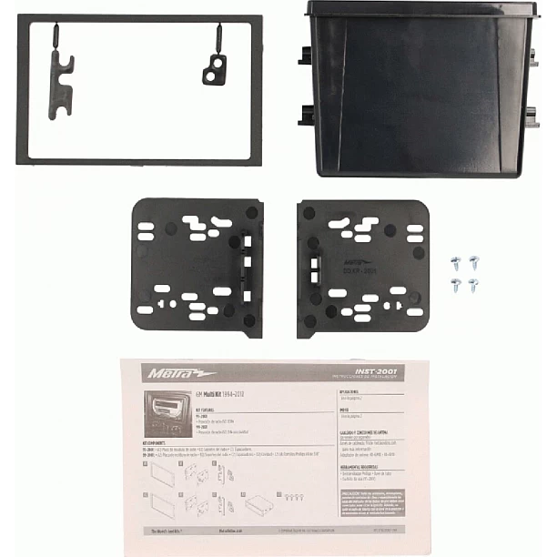 2-DIN Paneel Chevrolet/Hummer/Pontiac/Cadillace (METRA) Kleur: Zwart 2-DIN Paneel Chevrolet/Hummer/Pontiac/Cadillace (METRA) Kleur: Zwart