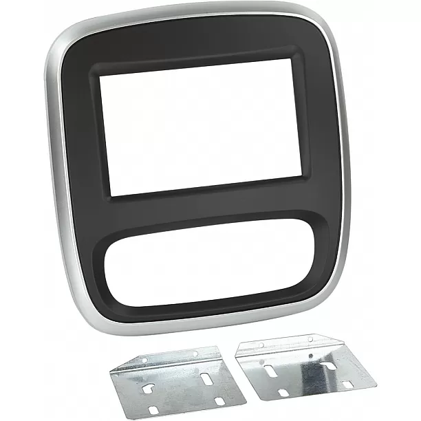 2-DIN Paneel Opel - Renault - Fiat - Nissan - Kleur : Zwart/zilver 2-DIN Paneel Opel - Renault - Fiat - Nissan - Kleur : Zwart/zilver