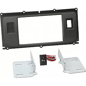 2-DIN Paneel Land Rover Evoque met PDC button 2011-2019 Kleur: Antraciet 2-DIN Paneel Land Rover Evoque met PDC button 2011-2019 Kleur: Antraciet