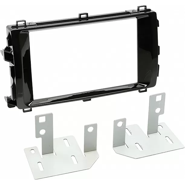 2-DIN Paneel Toyota Auris - Auris Sport  2013-2015 | Kleur: Piano Zwart