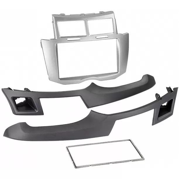 2-DIN Paneel Toyota Yaris 2006-2011 - Kleur: Zilver 2-DIN Paneel Toyota Yaris 2006-2011 - Kleur: Zilver
