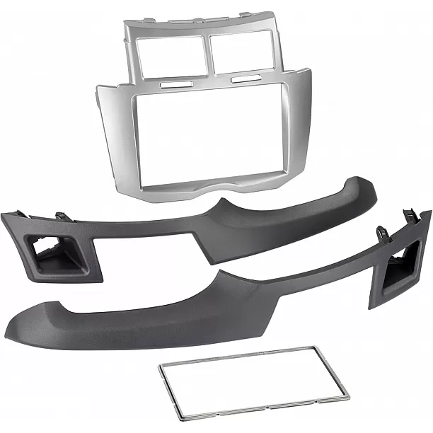2-DIN Paneel Toyota Yaris 2006-2011 - Kleur: Zilver 2-DIN Paneel Toyota Yaris 2006-2011 - Kleur: Zilver