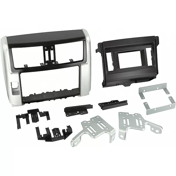 2-DIN Paneel Toyota Landcruiser 150 2010-2013 Kleur: Zwart / Zilver 2-DIN Paneel Toyota Landcruiser 150 2010-2013 Kleur: Zwart / Zilver