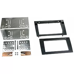 2-DIN Paneel Audi A4 B6 (8E) 2000-2009 - Seat Exeo (3R) 2009-2013 - kleur: Zwart