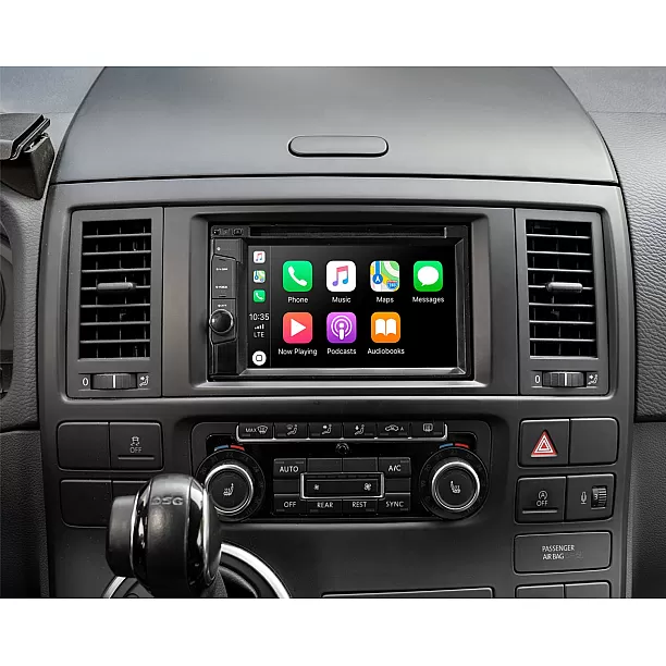2-DIN Paneel Volkswagen T5/ Multivan - Touareq - Kleur: Zwart