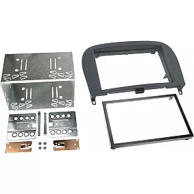 2-DIN Paneel Mercedes Benz SL-Klasse(R230) 2001-2011 Kleur: Rubbertouch Zwart