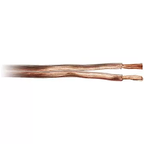 Luidspreker kabel 2 x 1,50 mm transparant rood 200 Meter
