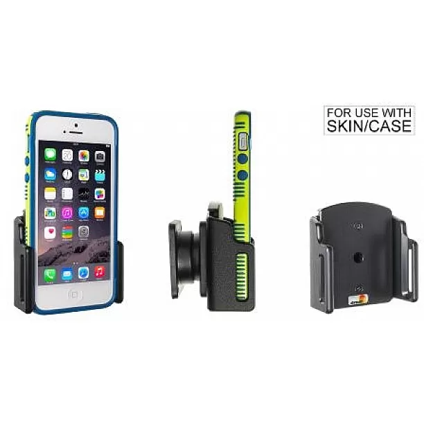 Brodit houder - Apple iPhone 5 / 12 Mini / 13 Mini / SE verstelbare houder met swivelmount. Met hoes