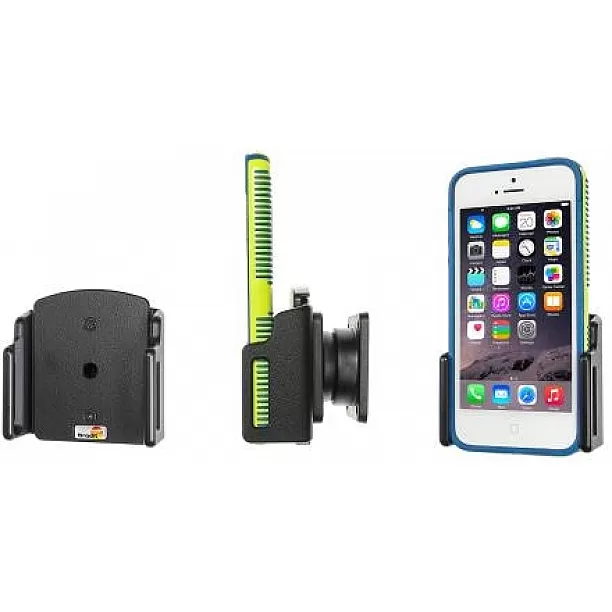 Brodit houder - Apple iPhone 5 / 12 Mini / 13 Mini / SE verstelbare houder met swivelmount. Met hoes