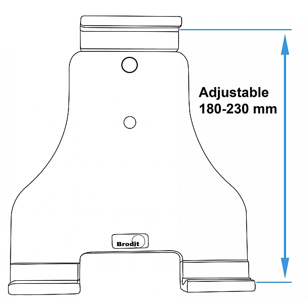 Brodit houder Universeel Tablet 180-230mm/ 25mm Brodit houder Universeel Tablet 180-230mm/ 25mm