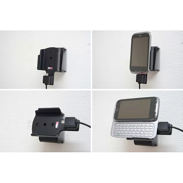 Brodit houder - HTC Touch Pro 2 Actieve houder met 12/24V lader. Let op: Uitlopend artikel, Kan niet retour!