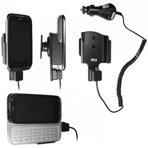 Brodit houder - HTC Touch Pro 2 Actieve houder met 12/24V lader. Let op: Uitlopend artikel, Kan niet retour!