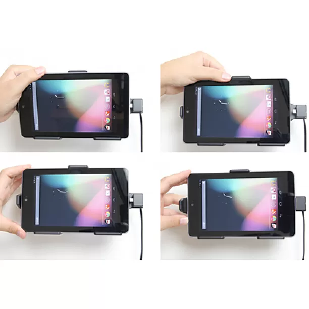 Brodit houder - Google Nexus 7 Actieve houder met 12/24V lader. Let op: Uitlopend artikel, Kan niet retour!