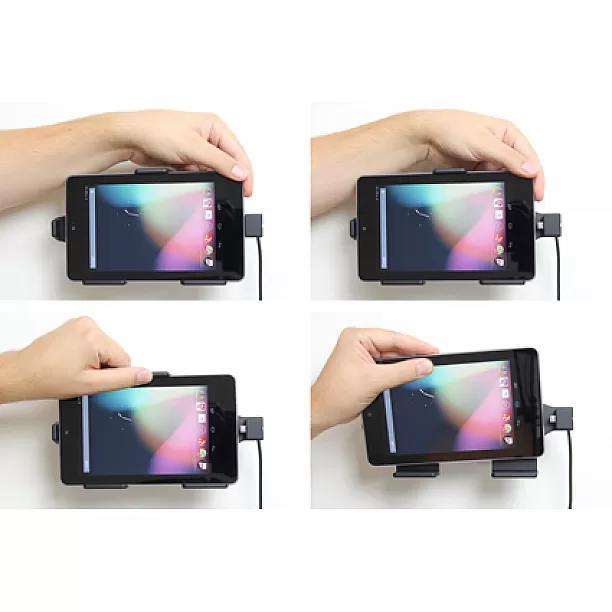 Brodit houder - Google Nexus 7 Actieve houder met 12/24V lader. Let op: Uitlopend artikel, Kan niet retour!