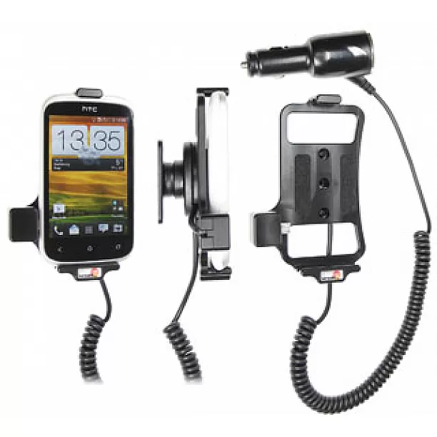 Brodit houder - HTC Desire C Actieve houder met 12/24V lader. Let op: Uitlopend artikel, Kan niet retour!