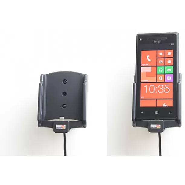 Brodit houder - HTC 8X Actieve houder met 12/24V lader. Let op: Uitlopend artikel, Kan niet retour!