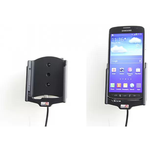 Brodit houder - Samsung Galaxy S4 Active GT I9295 Actieve houder met 12/24V lader Brodit houder - Samsung Galaxy S4 Active GT I9295 Actieve houder met 12/24V lader
