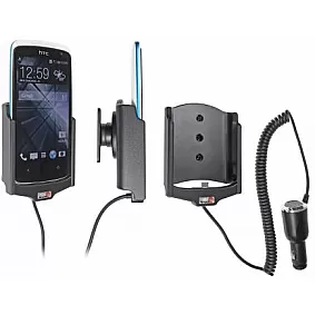 Brodit houder - HTC Desire 500 Actieve houder met 12/24V lader. Let op: Uitlopend artikel, Kan niet retour!