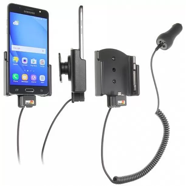 Brodit houder - Samsung Galaxy J5 2016 Actieve houder met 12/24V Brodit houder - Samsung Galaxy J5 2016 Actieve houder met 12/24V