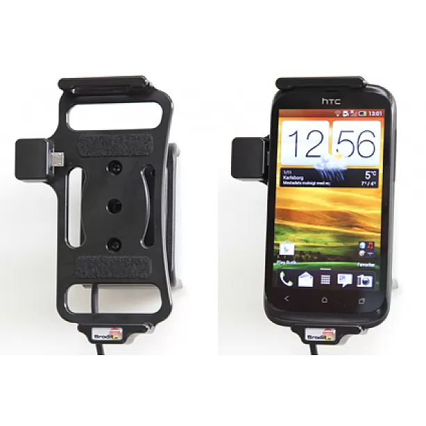 Brodit houder - HTC Desire X Actieve houder met vaste voeding. Let op: Uitlopend artikel, Kan niet retour!