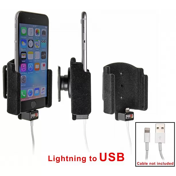 Brodit houder - Apple iPhone 6S / 7 Passieve houder. Voor originele Apple lightning naar USB kabel (Gestoffeerd)