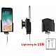 Brodit houder - Apple iPhone X / Xs Passieve houder. Voor originele Apple lightning naar USB kabel (Gestoffeerd)