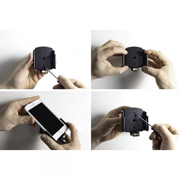 Brodit houder - Apple iPhone 6 / 6S / 7 / 8 / X / Xs Passieve verstelbare houder. lightning naar 30pin adapter