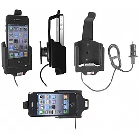 Brodit houder - Apple iPhone 4/4S Actieve houder. Met slot en 12V USB Let op: Uitlopend artikel, Kan niet retour!