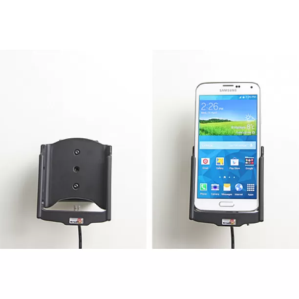 Brodit houder - Samsung Galaxy S5 Actieve houder met 12V USB plug Brodit houder - Samsung Galaxy S5 Actieve houder met 12V USB plug