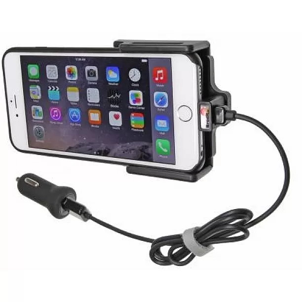 Brodit houder - Apple iPhone 6Plus/ 6SPlus/ 7Plus/ 8Plus/ X /Xs/Xs Max Actieve verstelbare houder met 12V USB plug