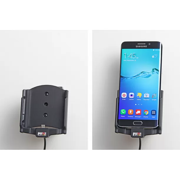 Brodit houder - Samsung Galaxy S6 Edge Actieve houder met 12V USB plug Brodit houder - Samsung Galaxy S6 Edge Actieve houder met 12V USB plug