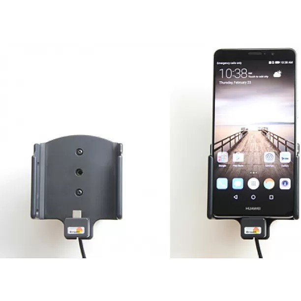 Brodit houder - Huawei Mate 9 Actieve houder met 12V USB plug Brodit houder - Huawei Mate 9 Actieve houder met 12V USB plug
