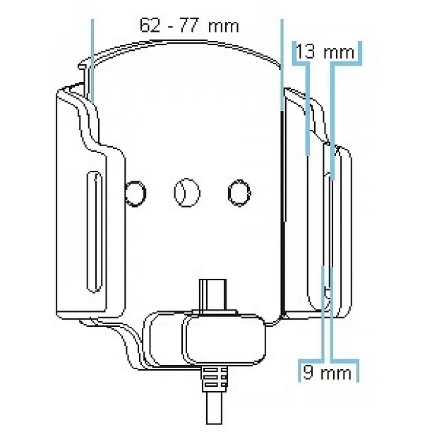 Brodit houder - Universele verstelbare houder met vaste voeding width: 62-77 mm thickness: 9-13 mm Brodit houder - Universele verstelbare houder met vaste voeding width: 62-77 mm thickness: 9-13 mm
