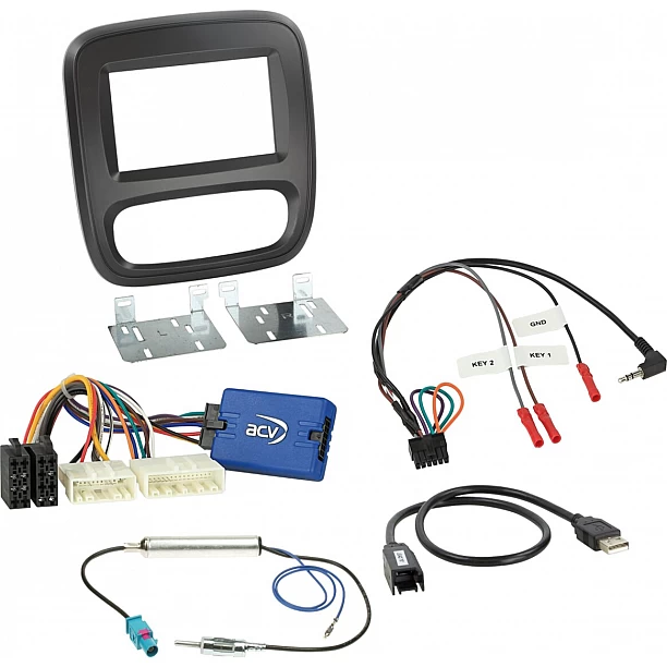 2-DIN kit Fiat/Nissan/Opel/Renault handmatige klimaatregeling