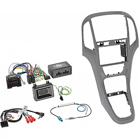 2-DIN Kit+ Radio adapter kit Opel Astra 2009-2016 Titanium Grijs