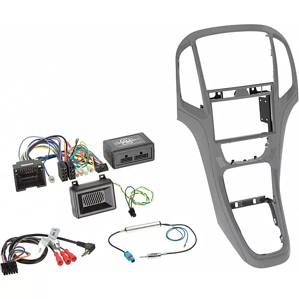 2-DIN Kit+ Radio adapter kit Opel Astra 2009-2016 Titanium Grijs