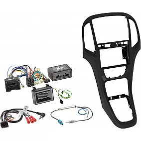 2-DIN Kit + Radio adapter kit Opel Astra 2009-2016 Kleur: Pearl Zwart