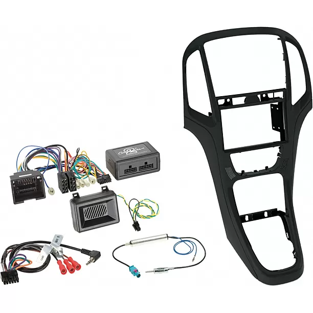 2-DIN Kit + Radio adapter kit Opel Astra 2009-2016 Kleur: Pearl Zwart