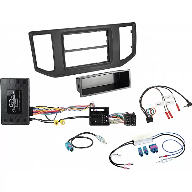 2-DIN Inbouw-KIT Volkswagen Crafter/ Grand California - MAN TGE 2017-2025 Zwart