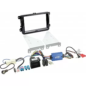 2-DIN Inbouw-KIT Diverse modellen Volkswagen - Seat - Skoda Pianolak Zwart