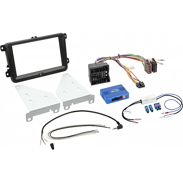 2-DIN Kit Seat - Skoda - Volkswagen - kleur: zwart