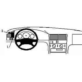 Houder - Brodit ProClip - Mercedes Benz C-Klasse (180-320) 1993-1999 Left mount
