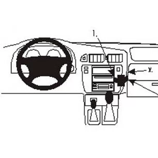Houder - Brodit ProClip - Nissan Patrol 1998-2010 Angled mount Houder - Brodit ProClip - Nissan Patrol 1998-2010 Angled mount