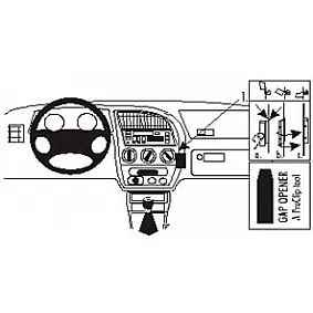 Houder - Brodit ProClip - Peugeot 306 1993-2002 Angled mount. LET OP UITLOPEND ARTIKEL, KAN NIET RETOUR!